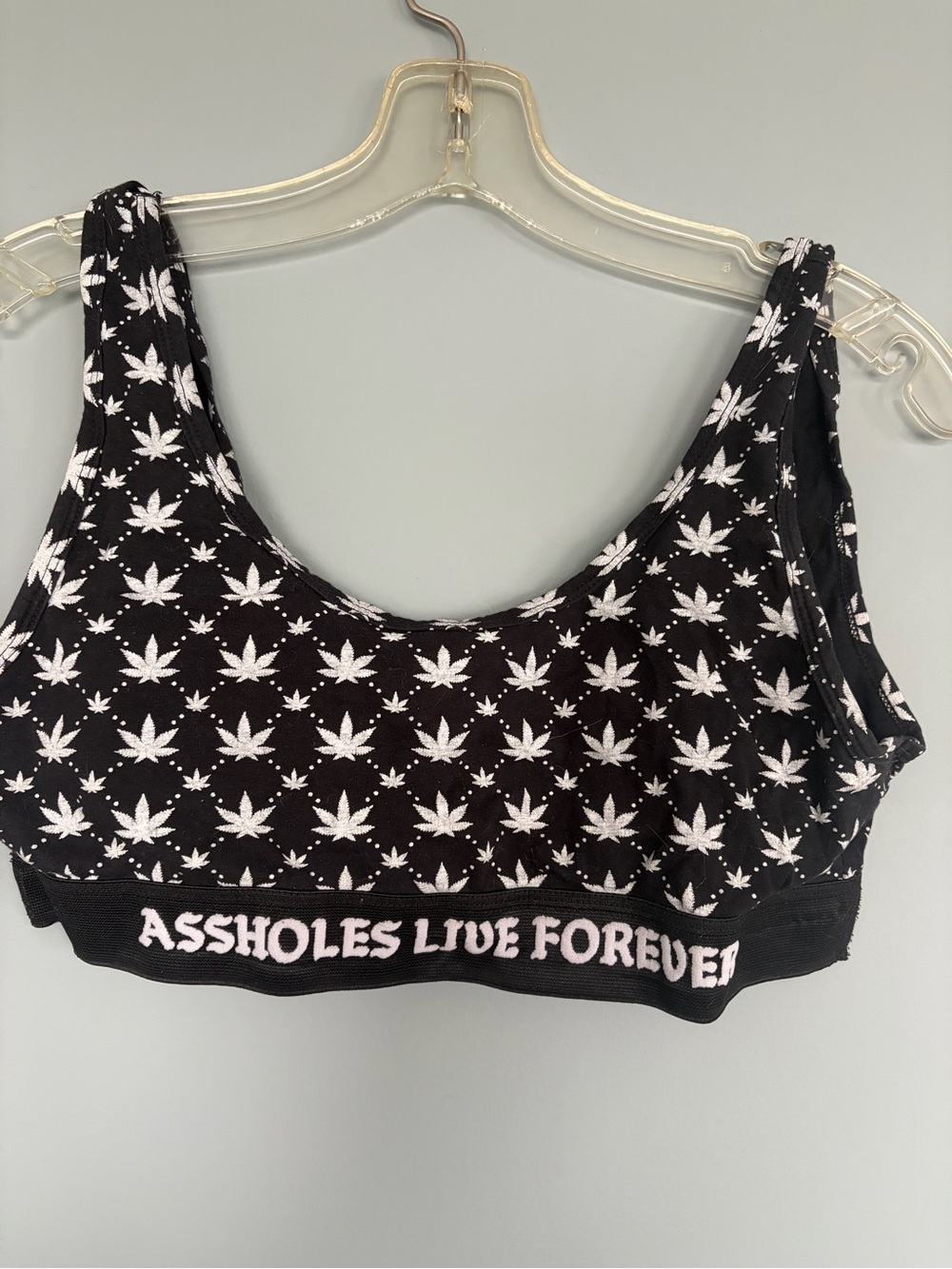 ALF Bralette with 420 Leaf Print Size XXL